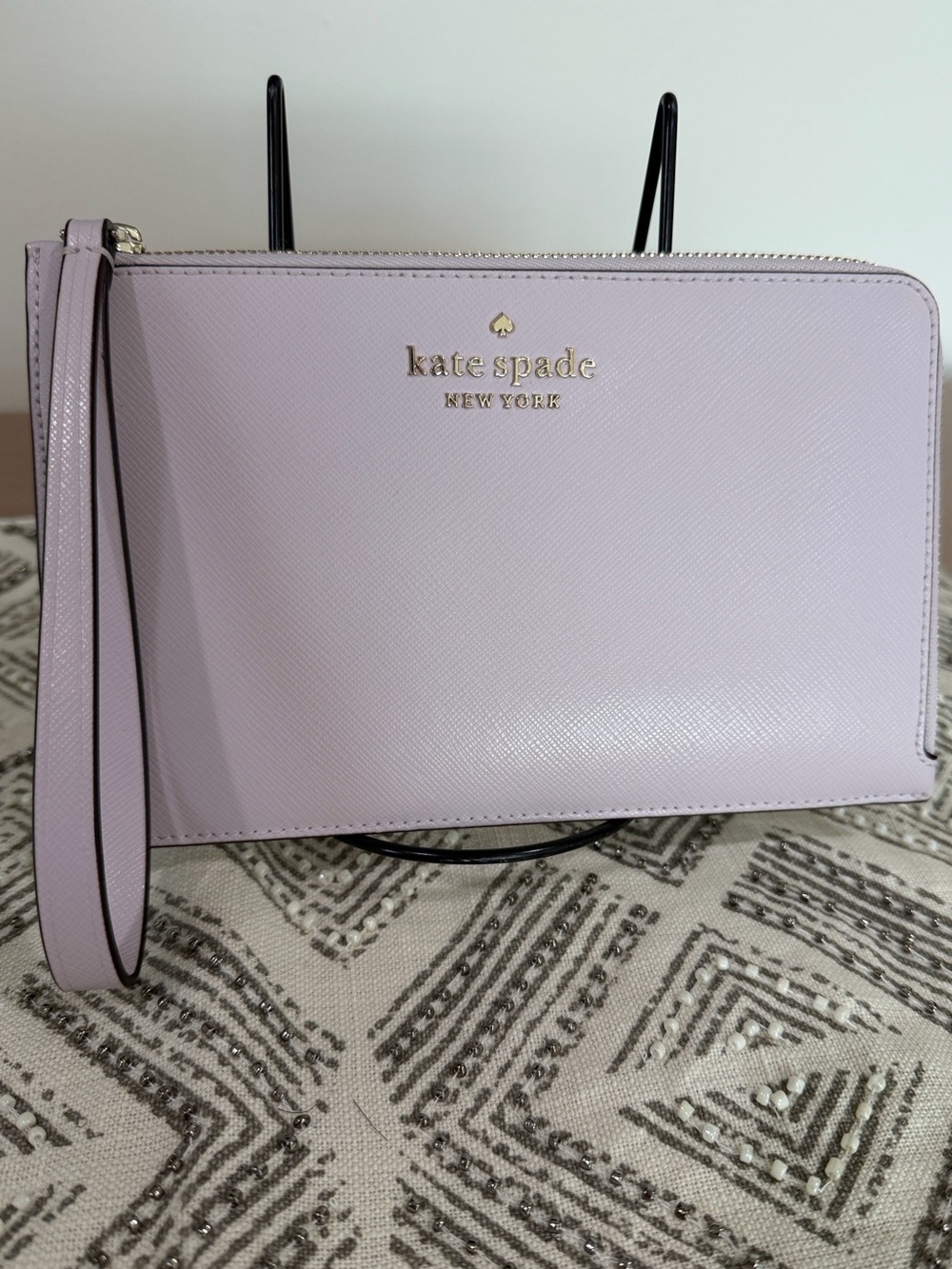 Kate Spade Lilac Moon Saffiano Leather L Zip Slim Wristlet